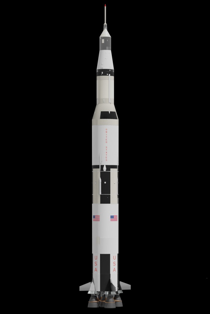 LOW POLY Saturn V rocket preview image 3